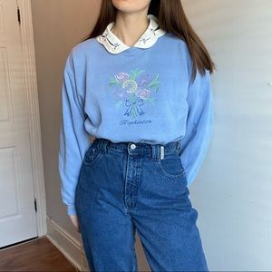 Vintage sky blue pullover sweatshirt by Winona USA